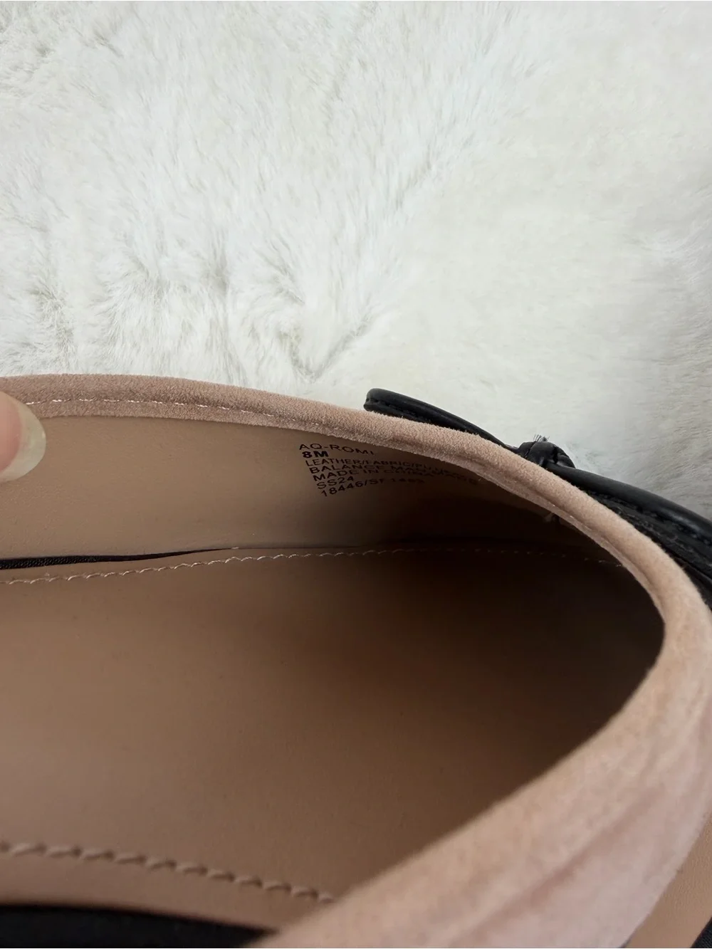 AQUA Bloomingdale’s Snip Toe Flats NEW Black/Nude 8 - Picture 9 of 9